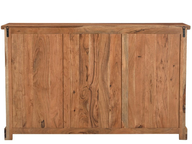 60" Brown Solid Wood Live Edge Six Drawer Double Dresser