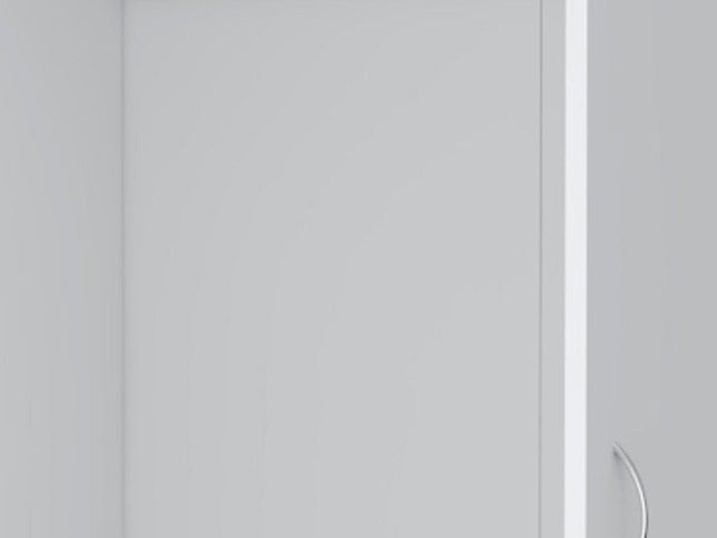 71" White Two Door Three Drawer Combo Dresser