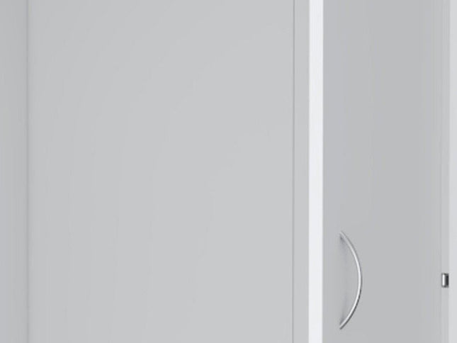 71" White Two Door Three Drawer Combo Dresser