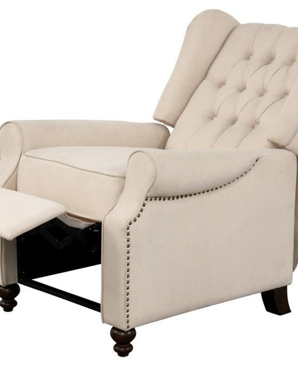 31" Beige Microfiber Manual Club Recliner