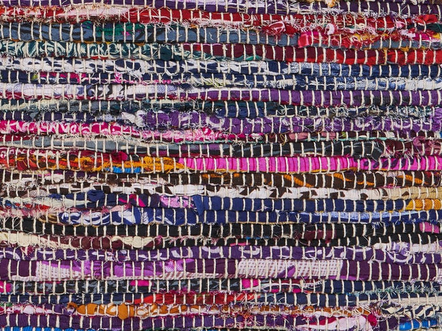 Set of Two Pink Striped Rayon Throw Pillow With Ruffle