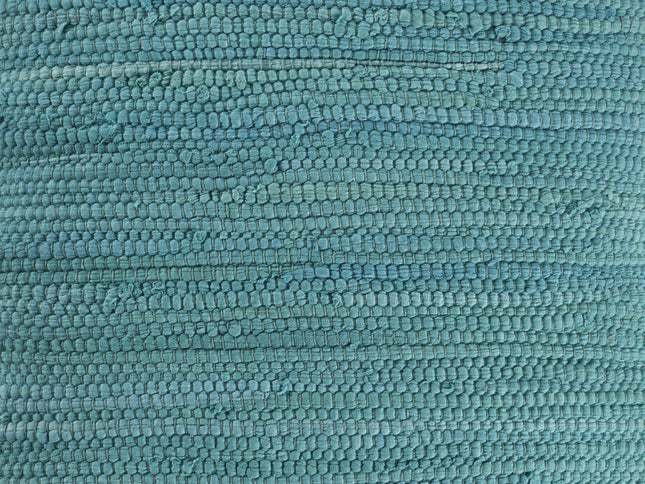 Set of Two 20" Turquoise Cotton And Jute Throw Pillows with Texture