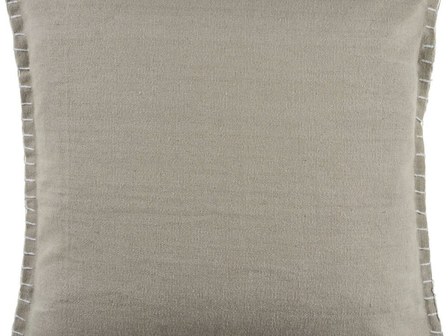 Set of Two Light Gray Cotton Throw Pillow