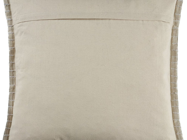 Set of Two Light Gray Cotton Throw Pillow