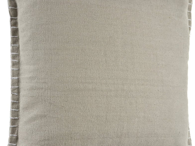 Set of Two Light Gray Cotton Throw Pillow