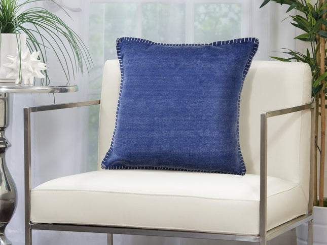 Set of Two Light Gray Cotton Throw Pillow