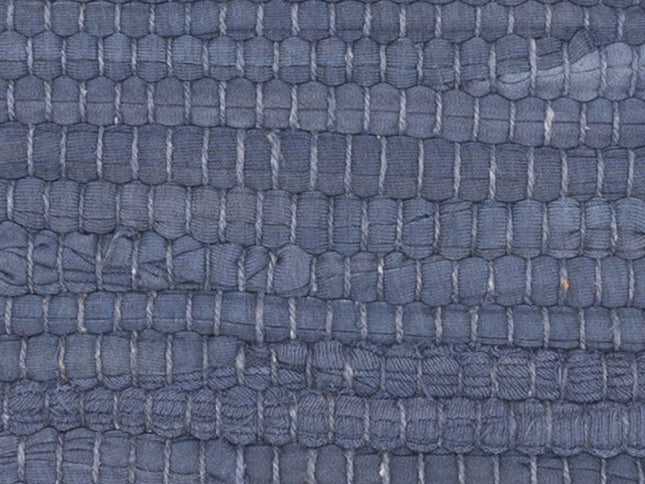 Set of Two Navy Blue Cotton Throw Pillow