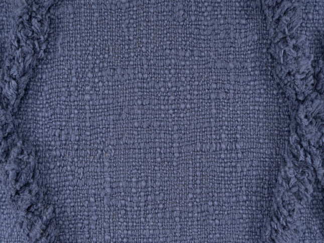 Set of Two Dark Gray Diamond Cotton Throw Pillow With Fringe