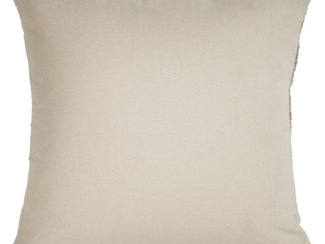 Set of Two Cream Geometric Cotton Throw Pillow With Texture