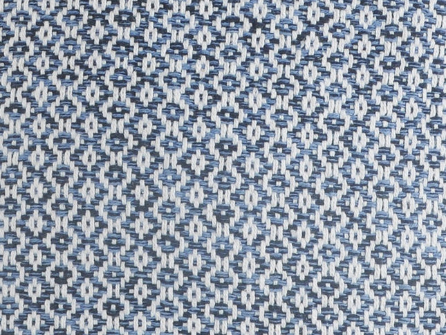 Set of Two Blue Chevron Cotton Throw Pillows