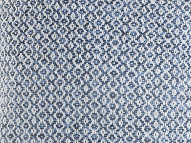 Set of Two Blue Chevron Cotton Throw Pillows