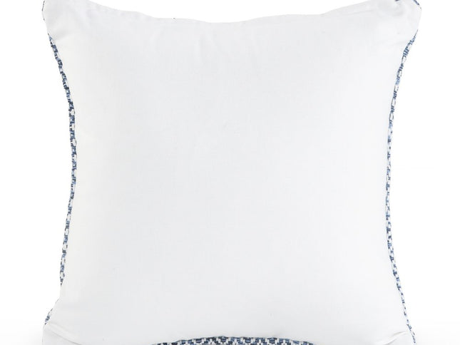 Set of Two Blue Chevron Cotton Throw Pillows