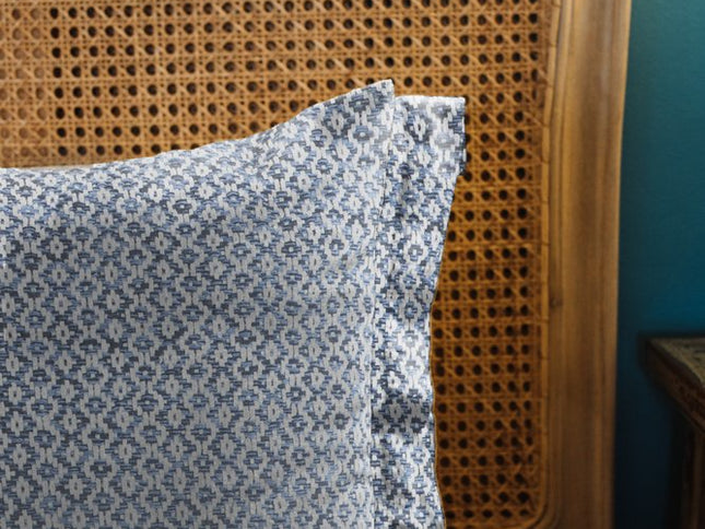 Set of Two Gray Chevron Cotton Throw Pillow