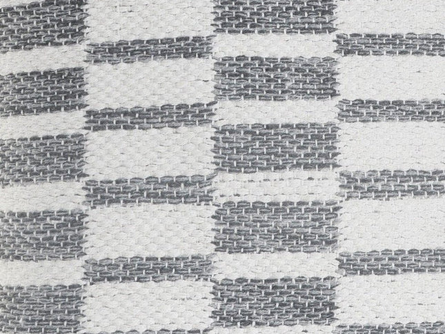 Set of Two 18" Gray Geometric Cotton Throw Pillows