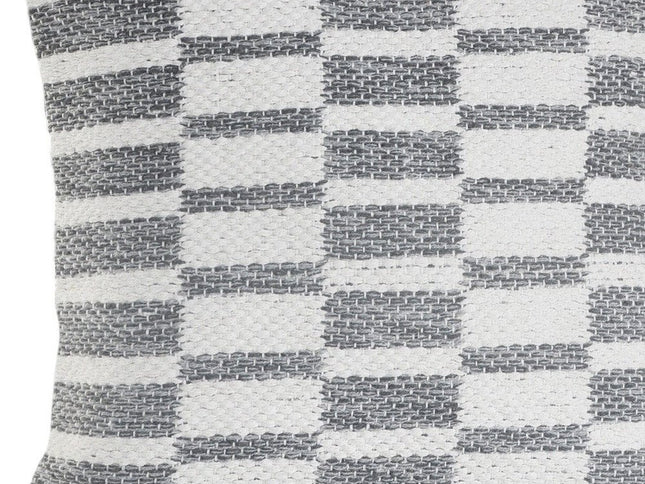 Set of Two 18" Gray Geometric Cotton Throw Pillows