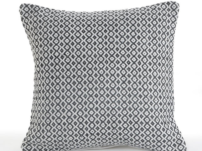 Set of Two Blue Chevron Cotton Throw Pillows