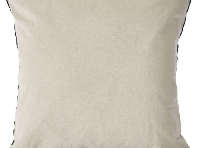 Set of Two Black and White Chevron Cotton Throw Pillow With Tassels