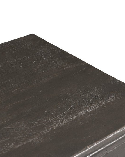 64" Brown Distressed Solid and Reclaimed Wood Seven Drawer Double Dresser