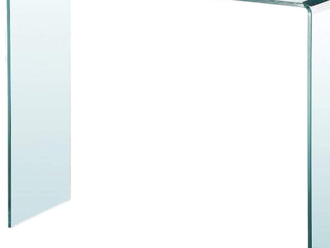 16" Clear Glass Block Console Table