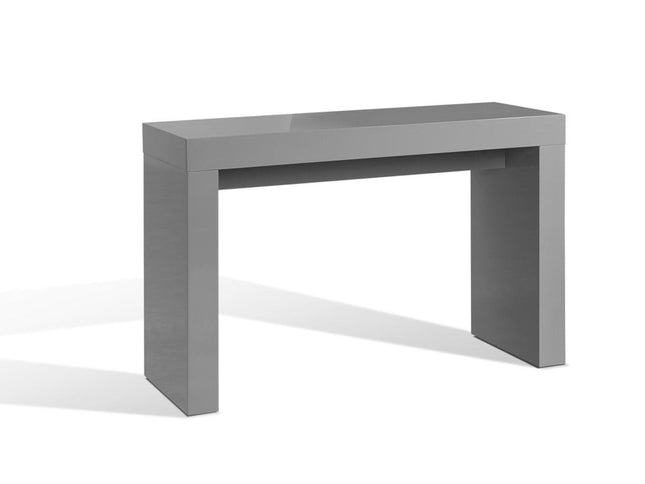 47" Gray Wood Block Console Table