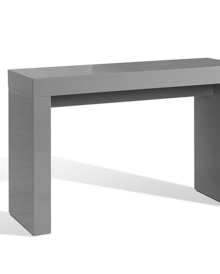 47" Gray Wood Block Console Table