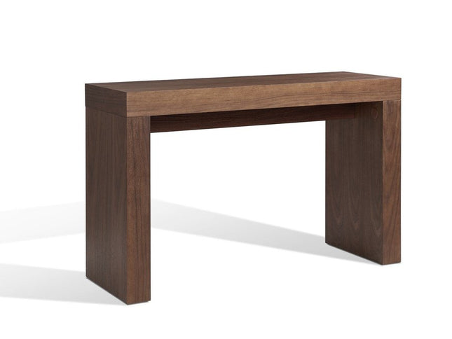 47" Brown Wood Block Console Table