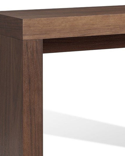 47" Brown Wood Block Console Table