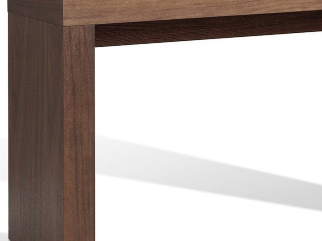 47" Brown Wood Block Console Table