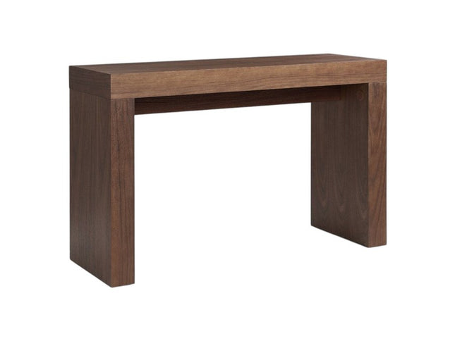 47" Brown Wood Block Console Table