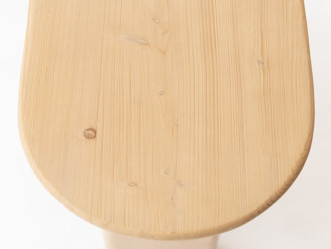 60" Natural Solid Wood Oval Console Table