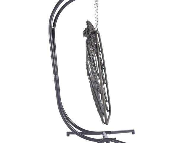 Beige Solid Color Double Swing Chair