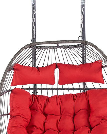 Red Solid Color Double Swing Chair