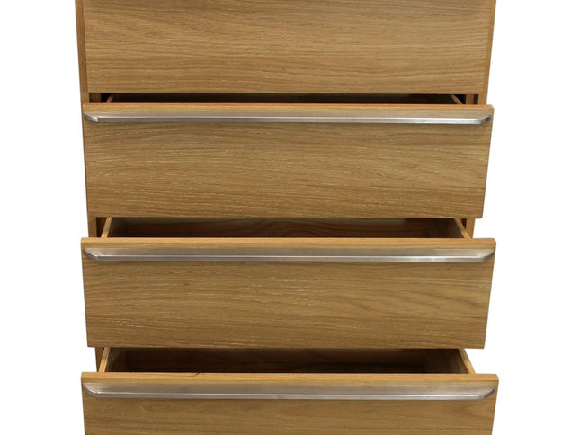 32" Natural Solid Wood Four Drawer Dresser