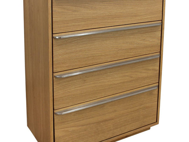 32" Natural Solid Wood Four Drawer Dresser