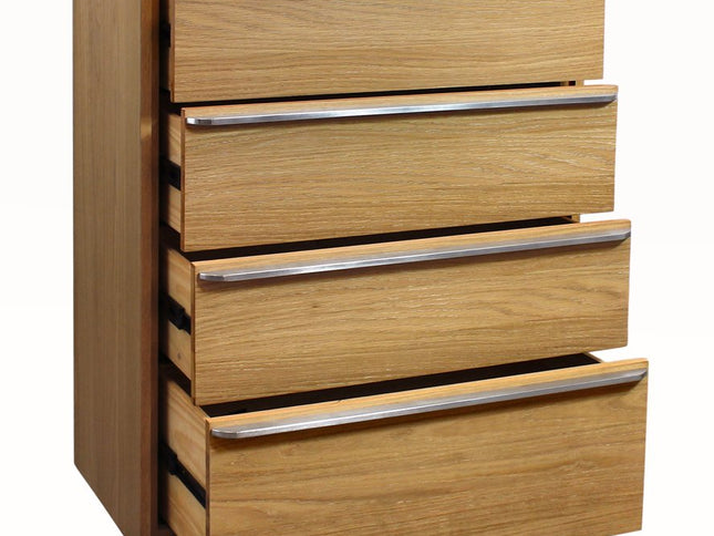 32" Natural Solid Wood Four Drawer Dresser