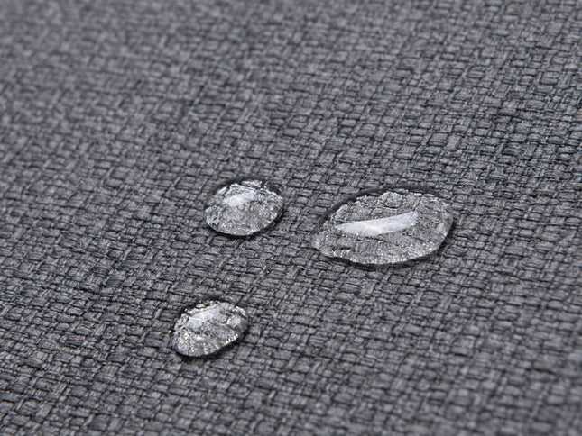 Set of Two 30" Gray And Black Fabric And Steel Bar Height Bar Chairs