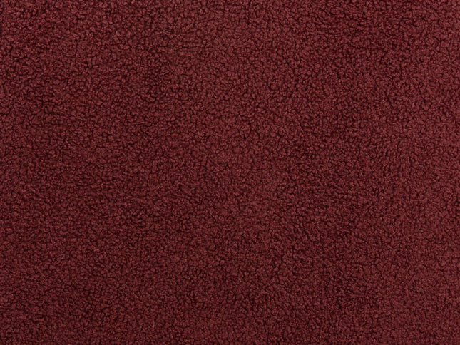 Set of Two 30" Red and Bronze Shearling and Steel Low Back Bar Height Bar Chairs