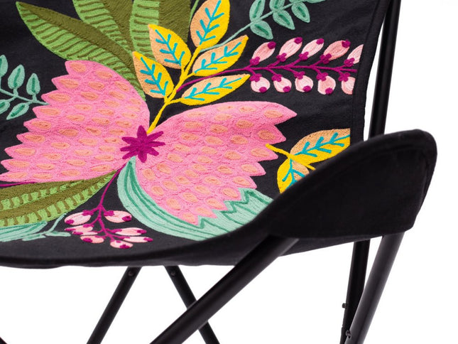 26" Black Tropical Butterfly Chair