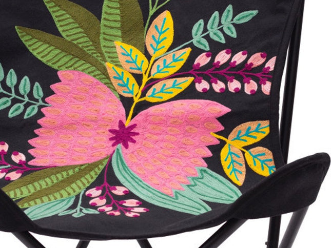 26" Black Tropical Butterfly Chair