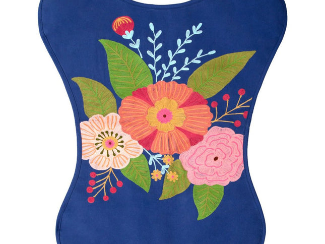 26" Blue And Black Tropical Butterfly Chair