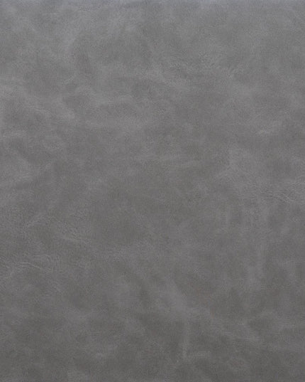 28" Gray And Gold Faux Leather And Faux Leather Swivel Arm Chair