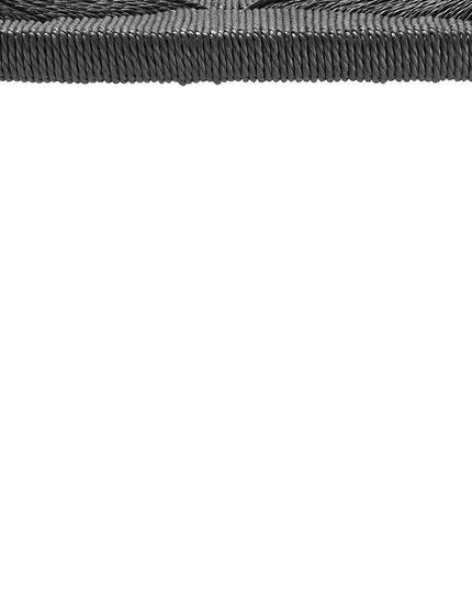 31" Black Rush and Solid Wood Backless Bar Height Bar Chair