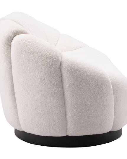 85" Cream Polyester Sofa