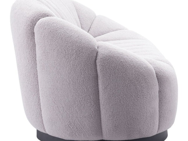 85" Gray Polyester Sofa