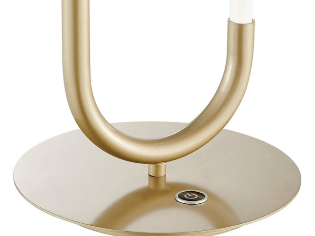 19" Gold Acrylic And Metal Mod Paper Clip LED Table Lamp