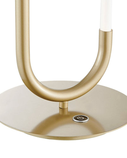 19" Gold Acrylic And Metal Mod Paper Clip LED Table Lamp