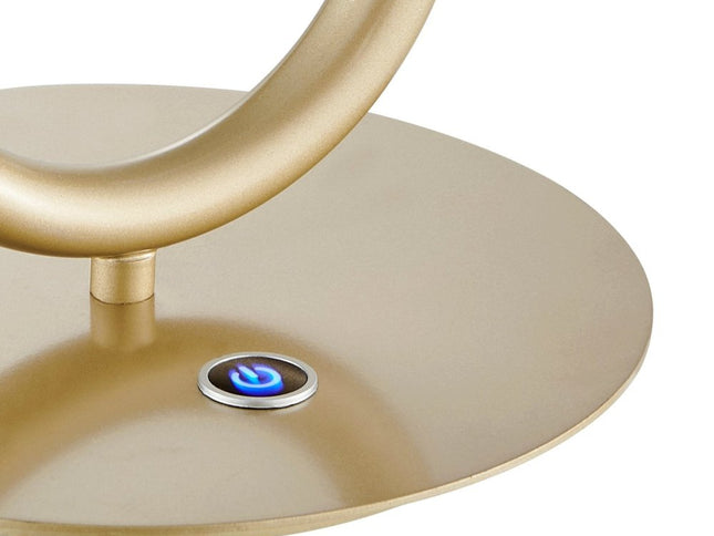 19" Gold Acrylic And Metal Mod Paper Clip LED Table Lamp