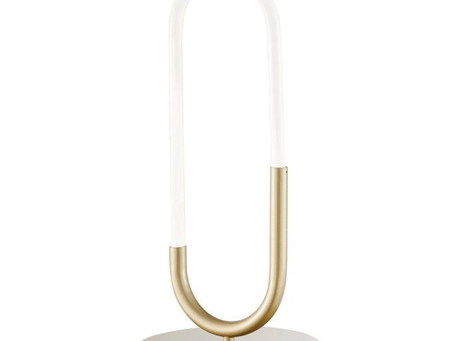 19" Gold Acrylic And Metal Mod Paper Clip LED Table Lamp