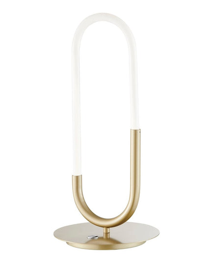 19" Gold Acrylic And Metal Mod Paper Clip LED Table Lamp