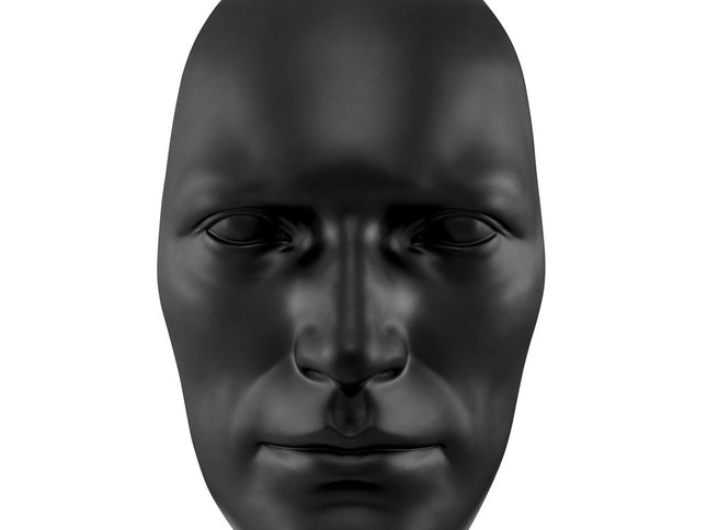 28" X 17" Black Face Resin Oval Hanging Dimensional Sculpture